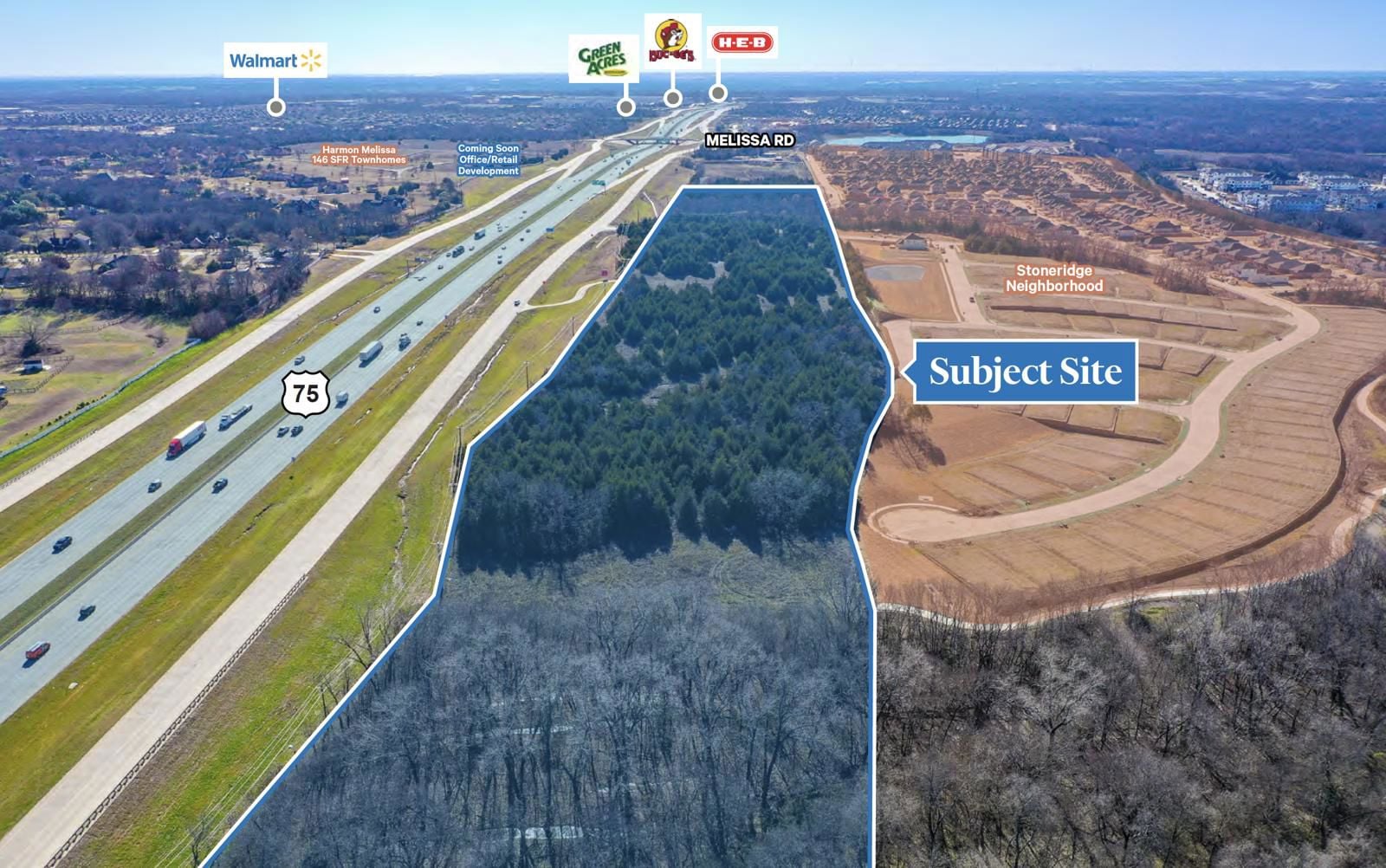 21-Acre Development Tract NWQ US-75 & Melissa Rd - Image 1