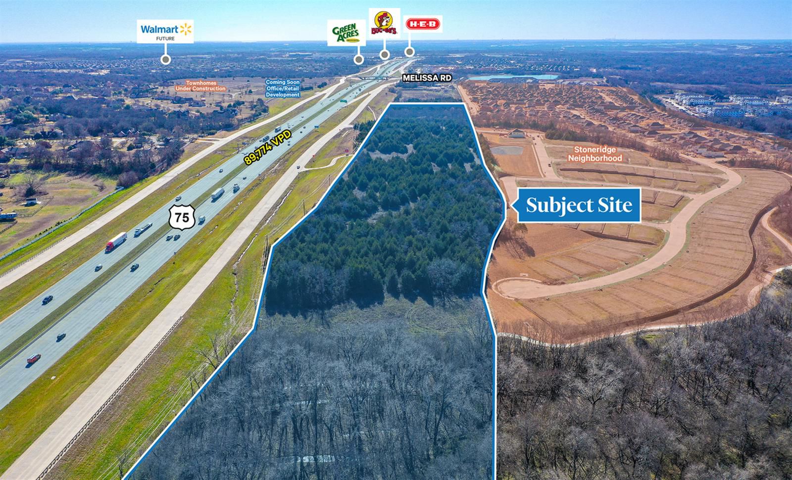 21-Acre Development Tract NWQ US-75 & Melissa Rd - Image 1
