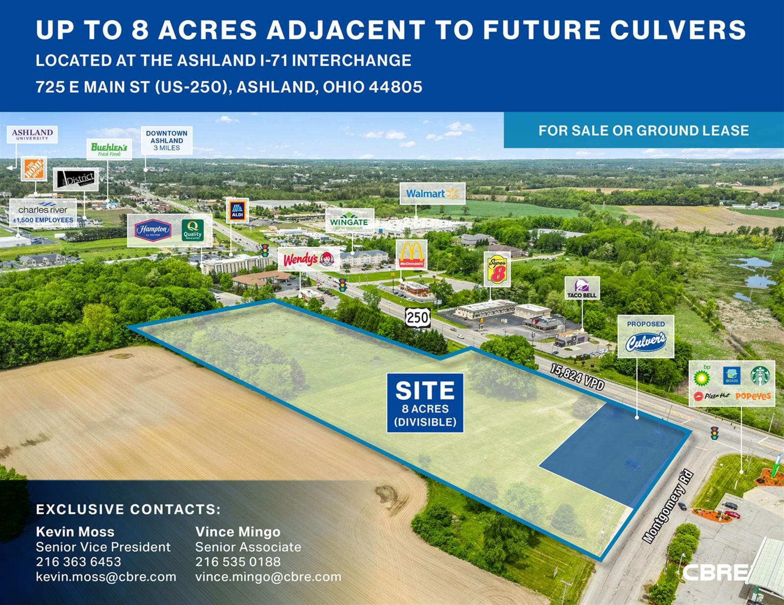 Up to 8 Acres Adjacent to Future Culver's 725 East Main Street - Image 1