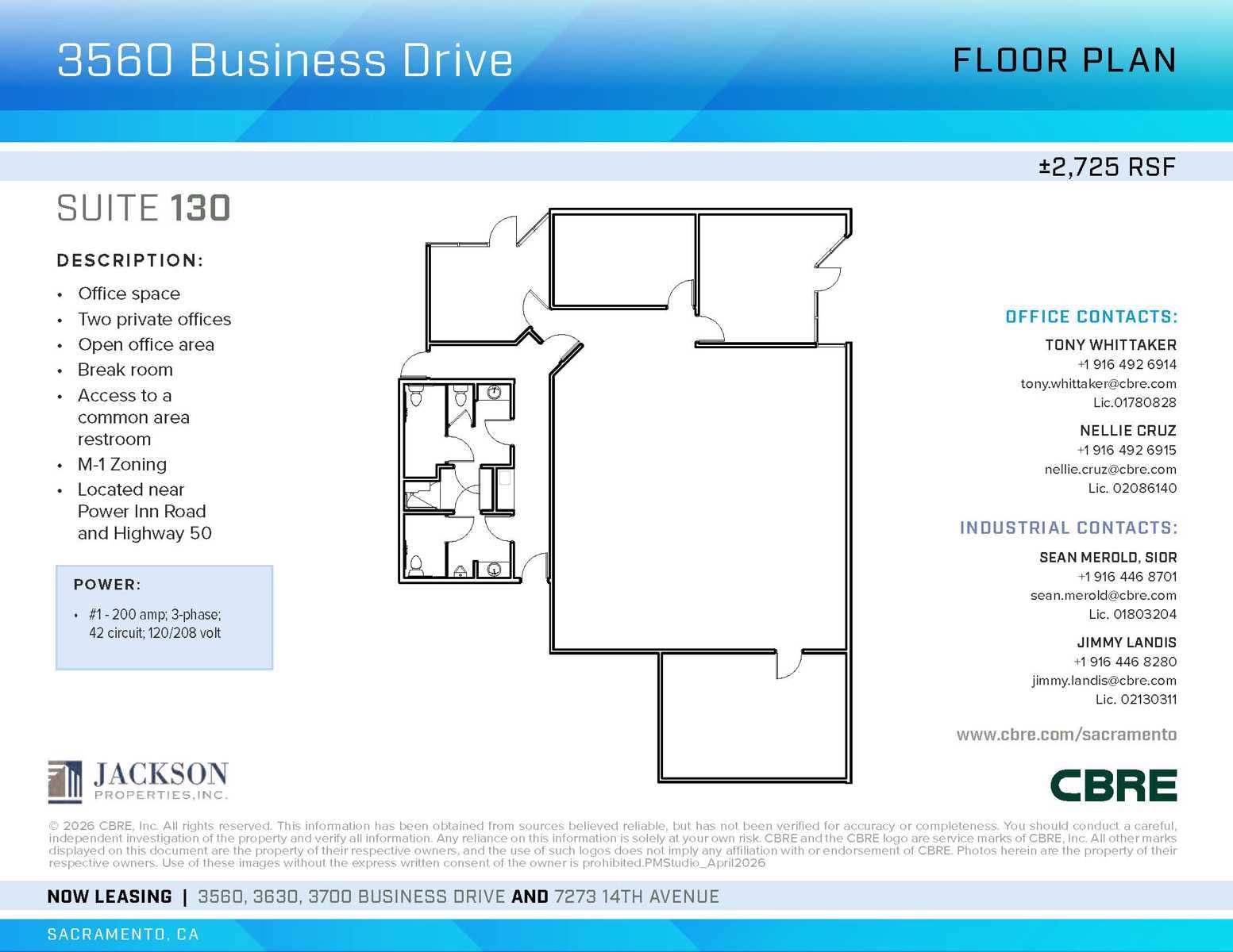 3560 Business Drive_Suite 130_Floor Plan