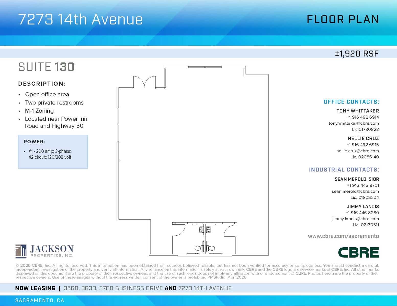 7273 14th Avenue_Suite 130_Floor Plan