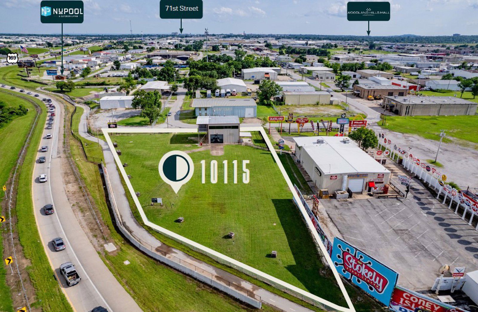 Marked Aerial South View