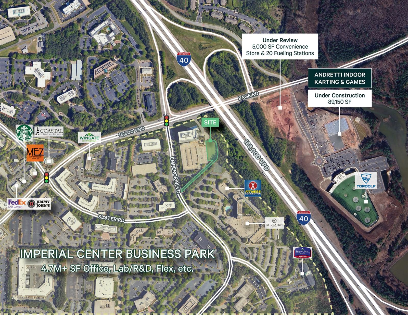 4814 Emperor Blvd - Aerial