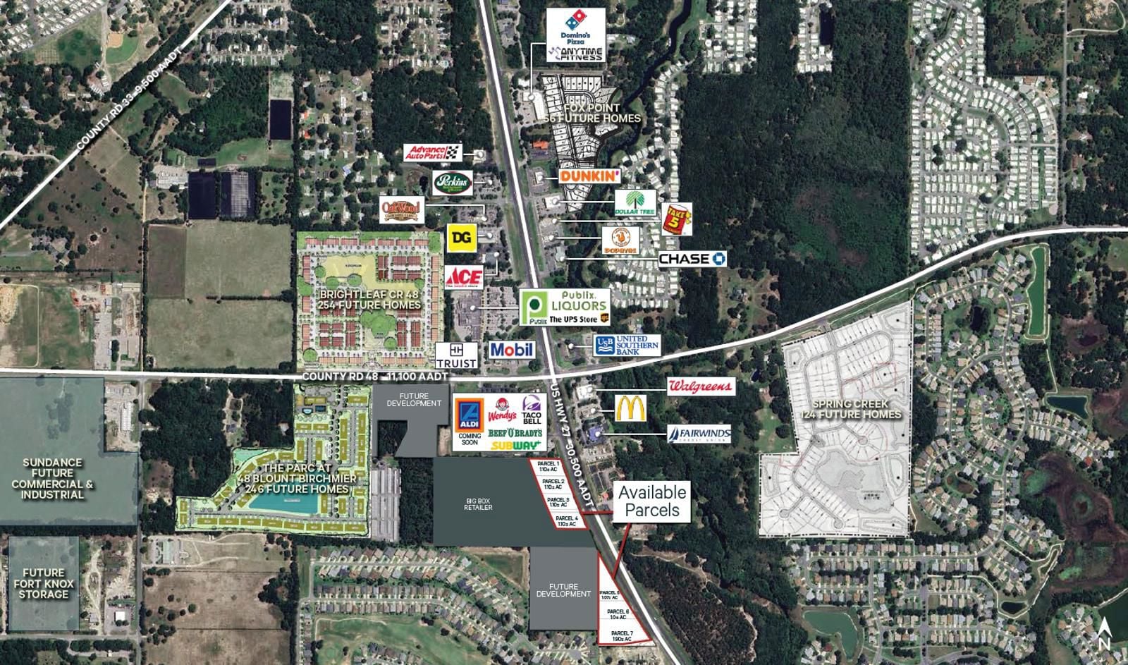 Aerial - leesburg US 27 & CR 48