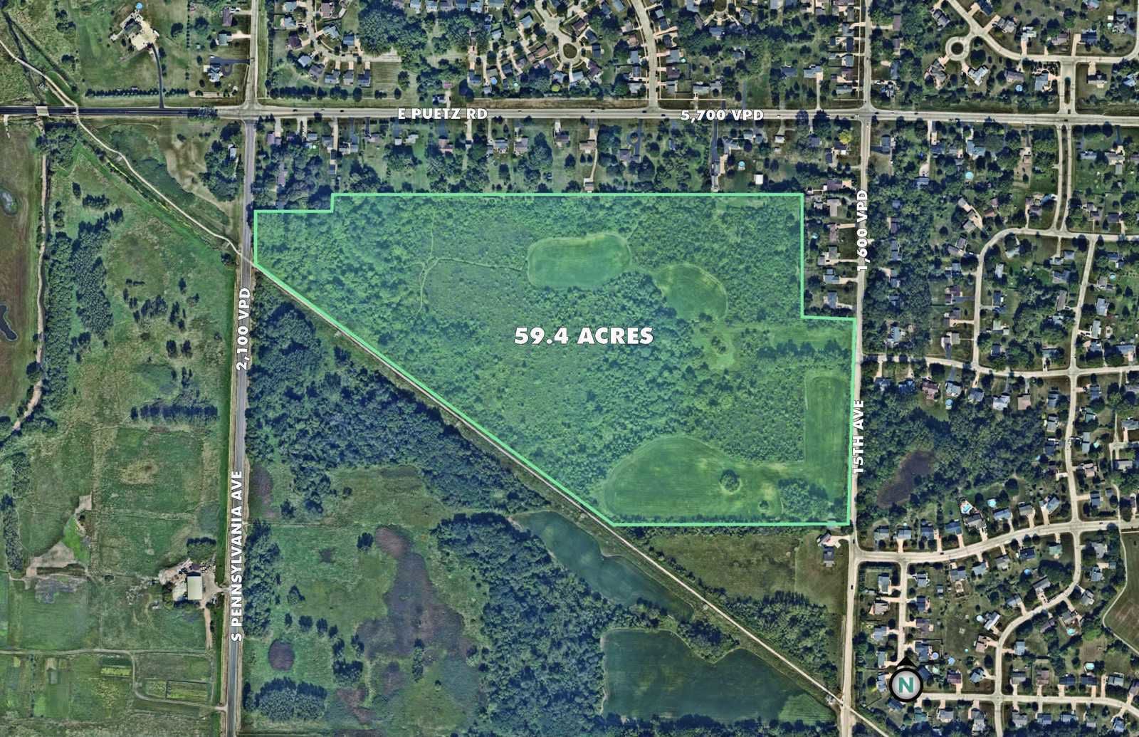 Aerial - 59.4 Acres