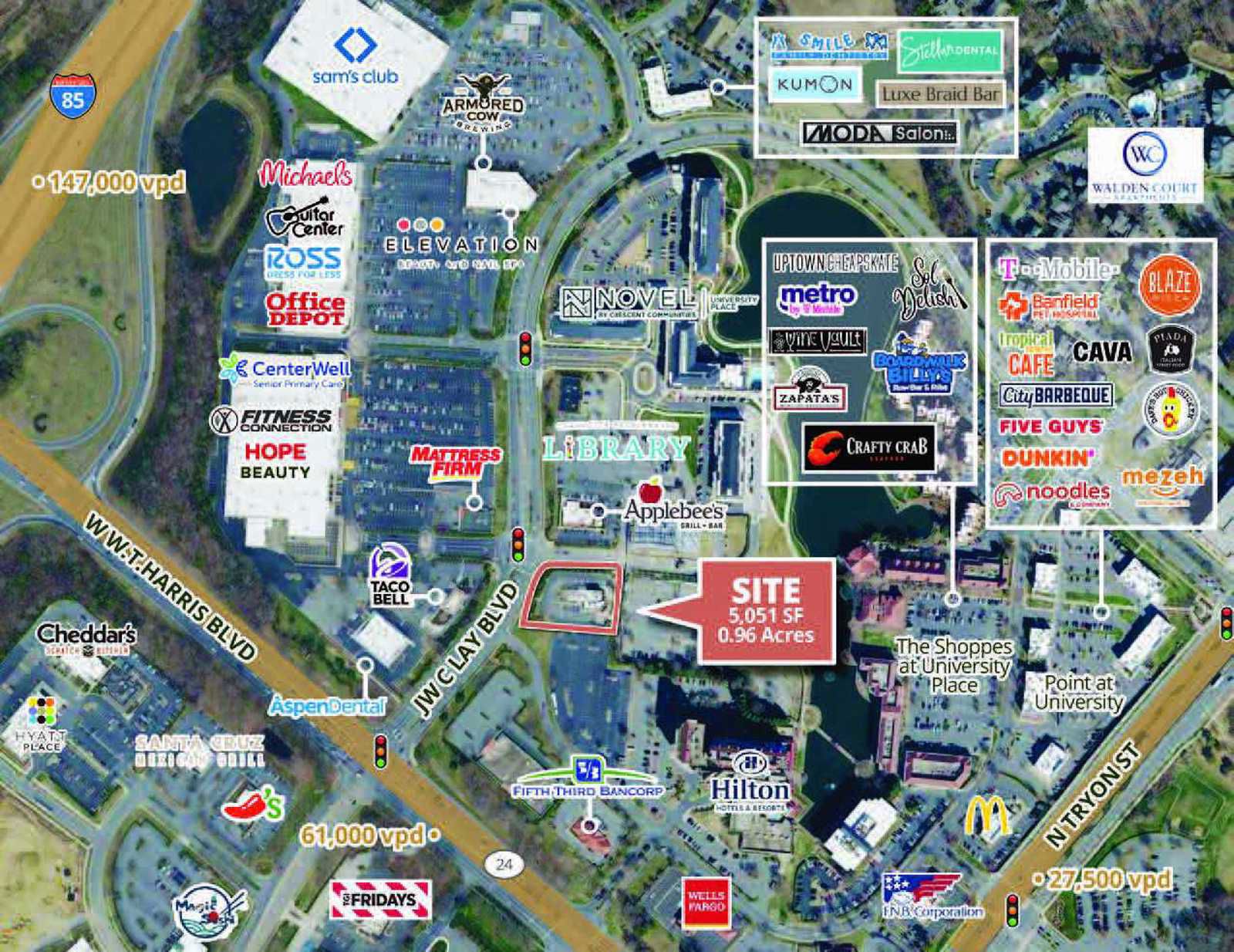 NC_Charlotte 8648 JW Clay Blvd_Flyer - Retail Map