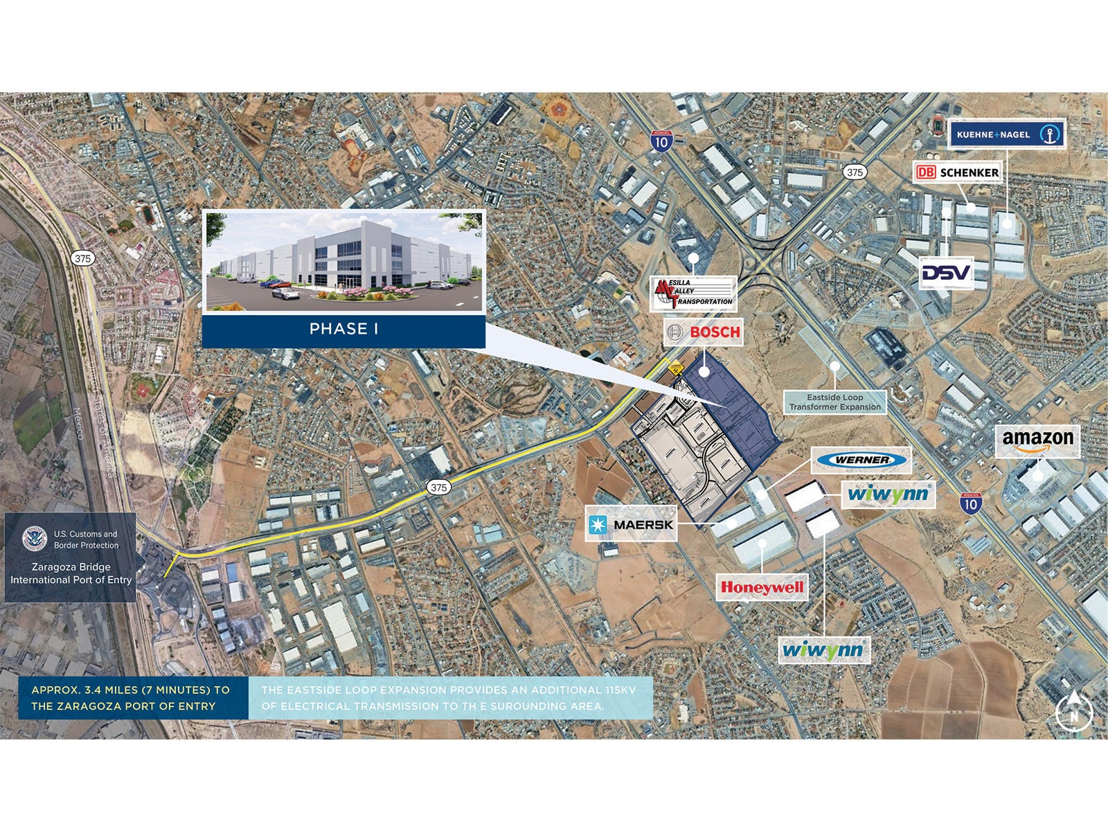 Rancho Del Rey Logistics Park - Phase I - Buildings 1, 2 and 3 - Aerial View
