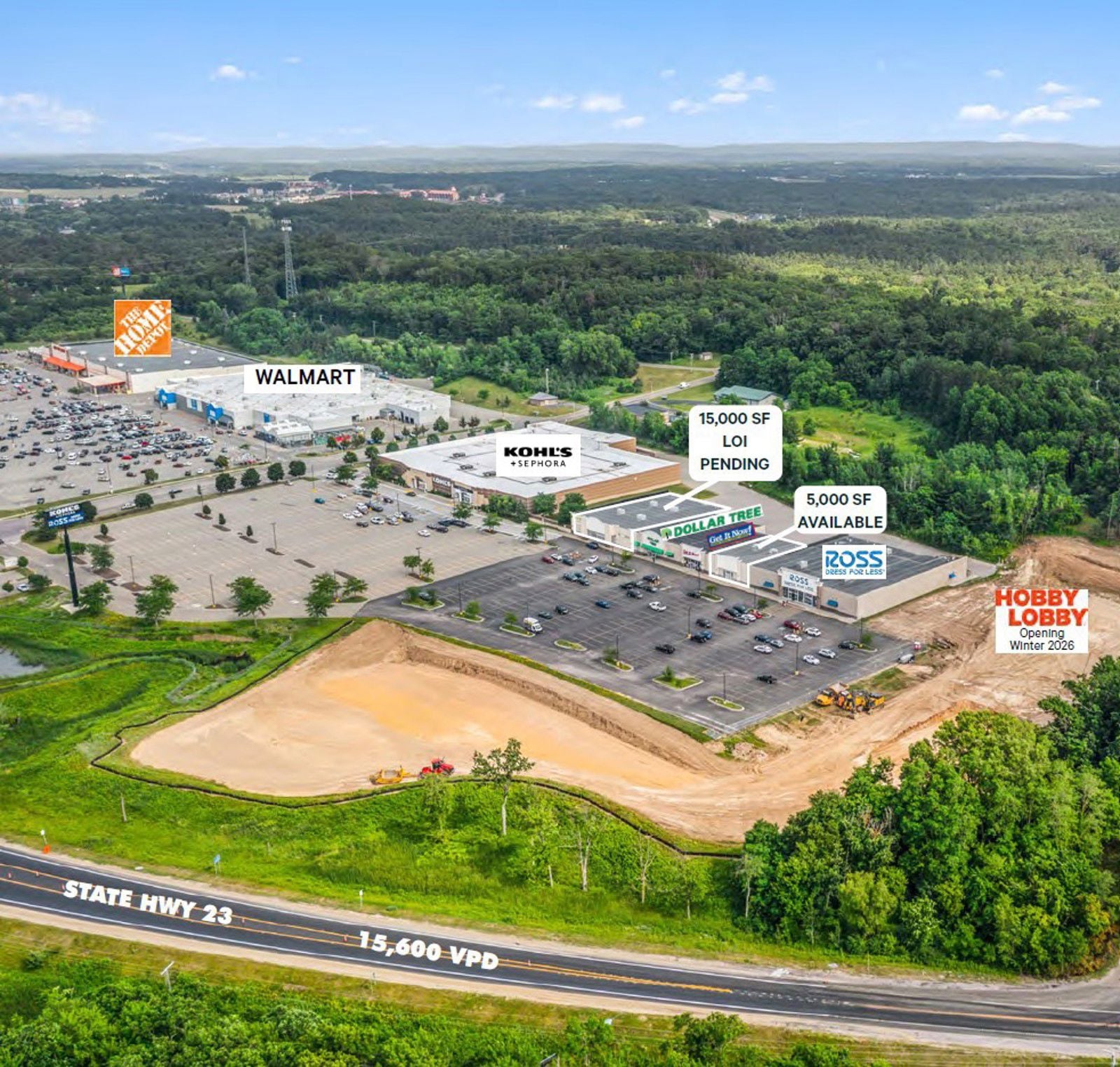 Aerial_Lake Delton Marketplace