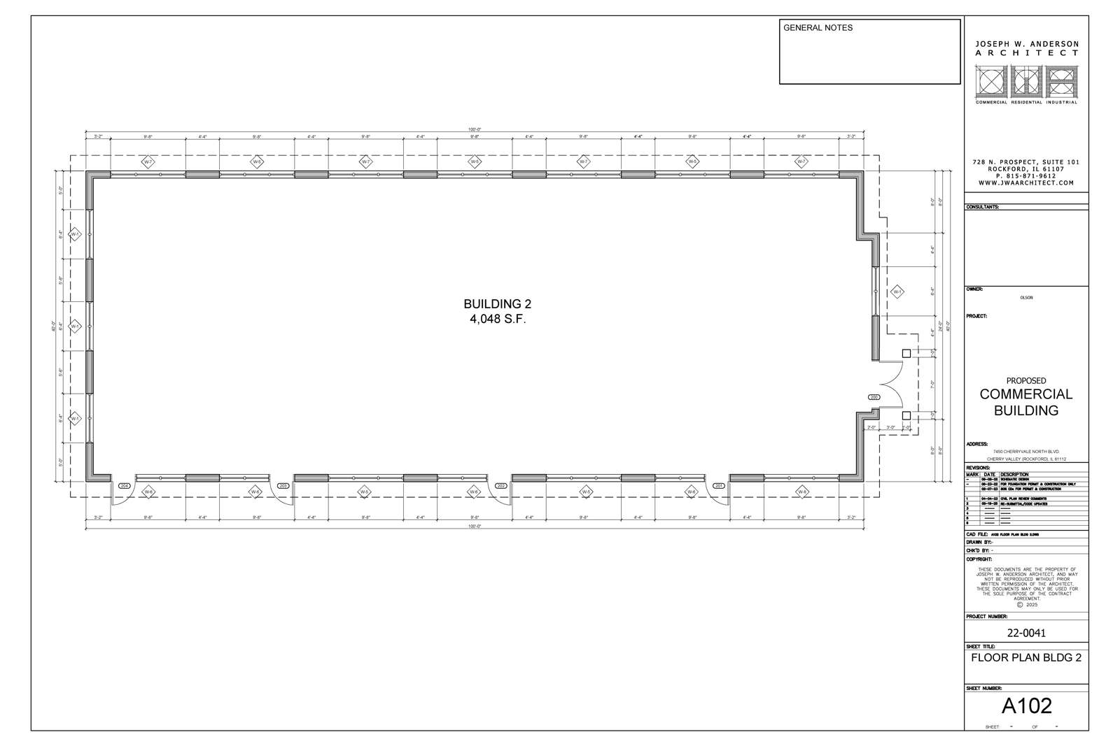 A102  FLOOR PLAN 4,048 SF BLDG 2 06-25-25