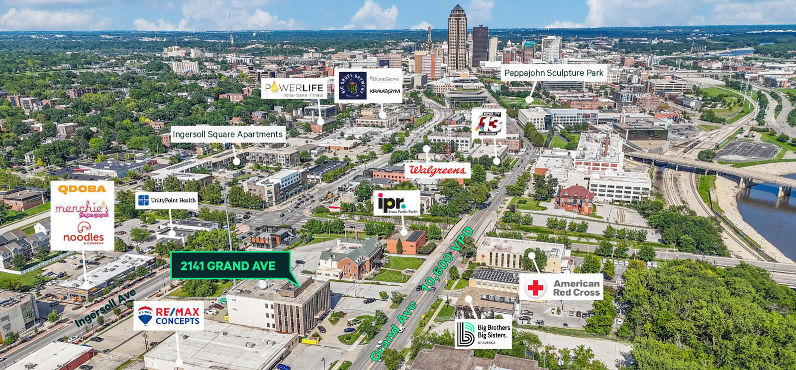 2141 Grand Aerial Map Labeled