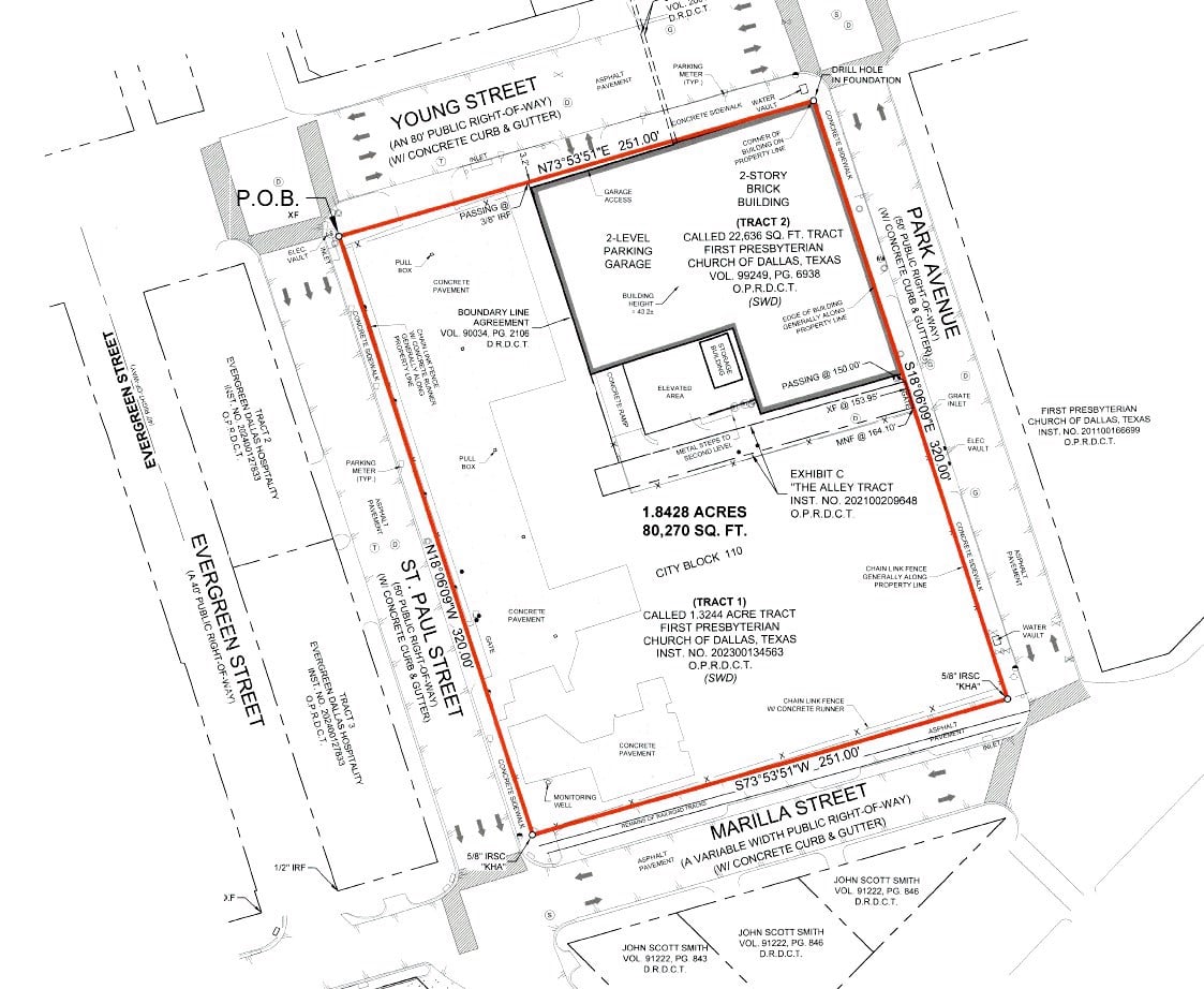 Survey Shot 1.8428 acres