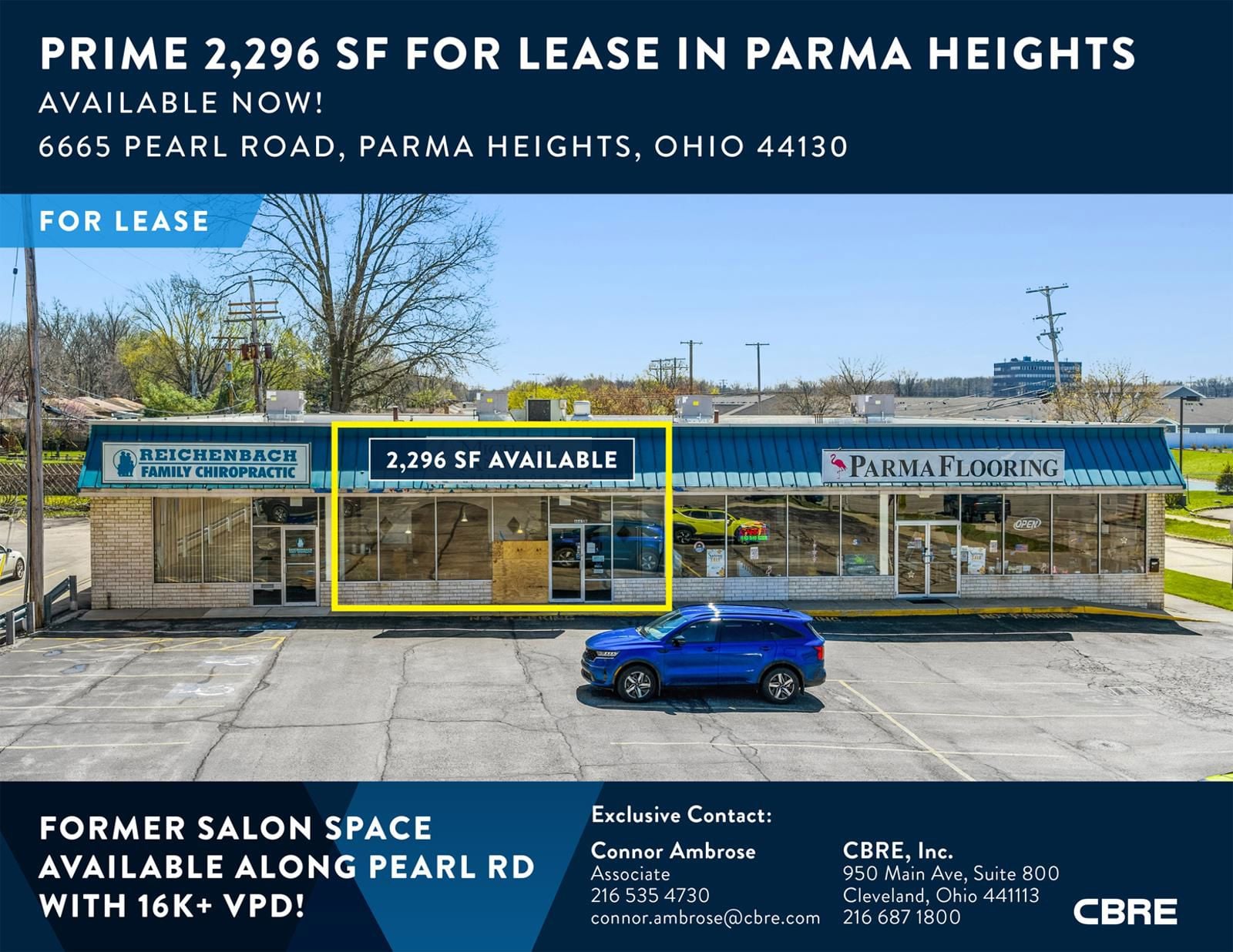 Prime 2,296 SF For Lease in Parma Heights! 6665 Pearl Road - Image 1