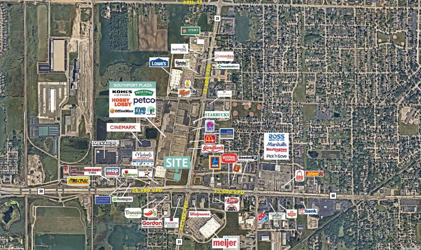 High Flight Aerial_Southport Plaza Outlot