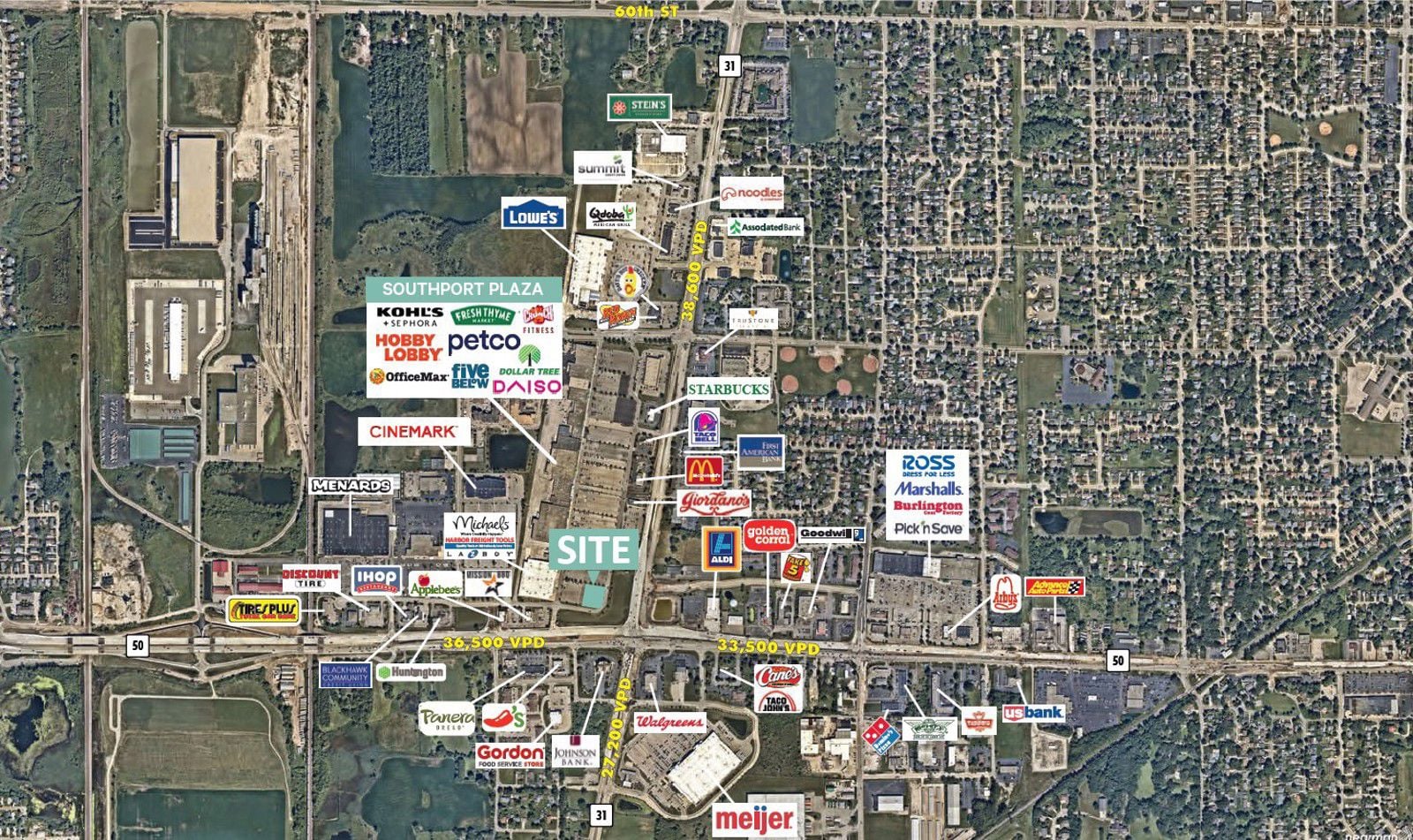 High Flight Aerial_Southport Plaza Outlot