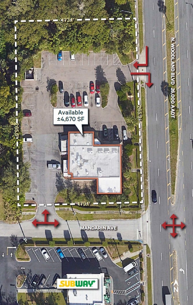 access aerial - Deland Denny's