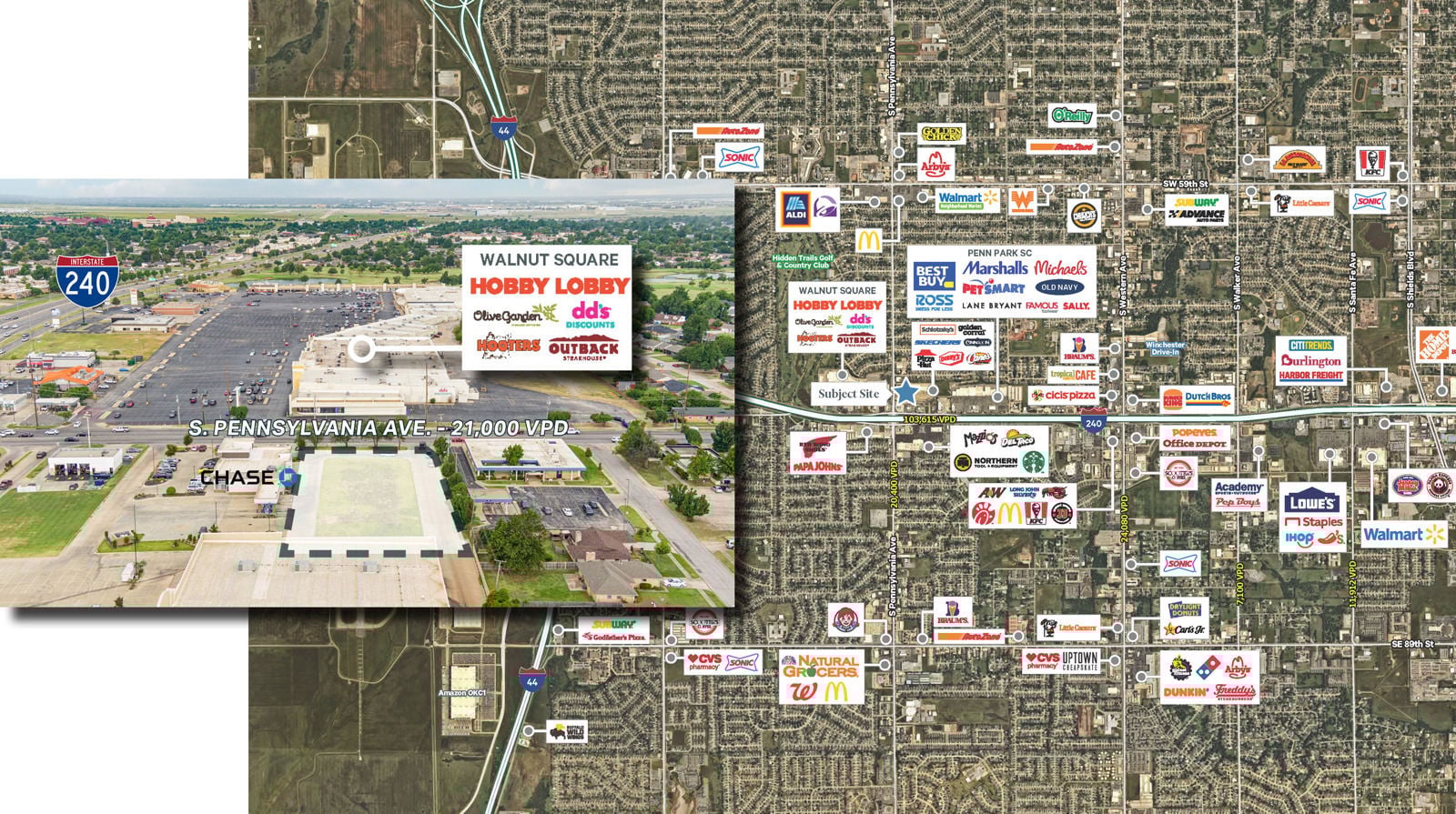 OKC 7400 S Penn Ave - aerial