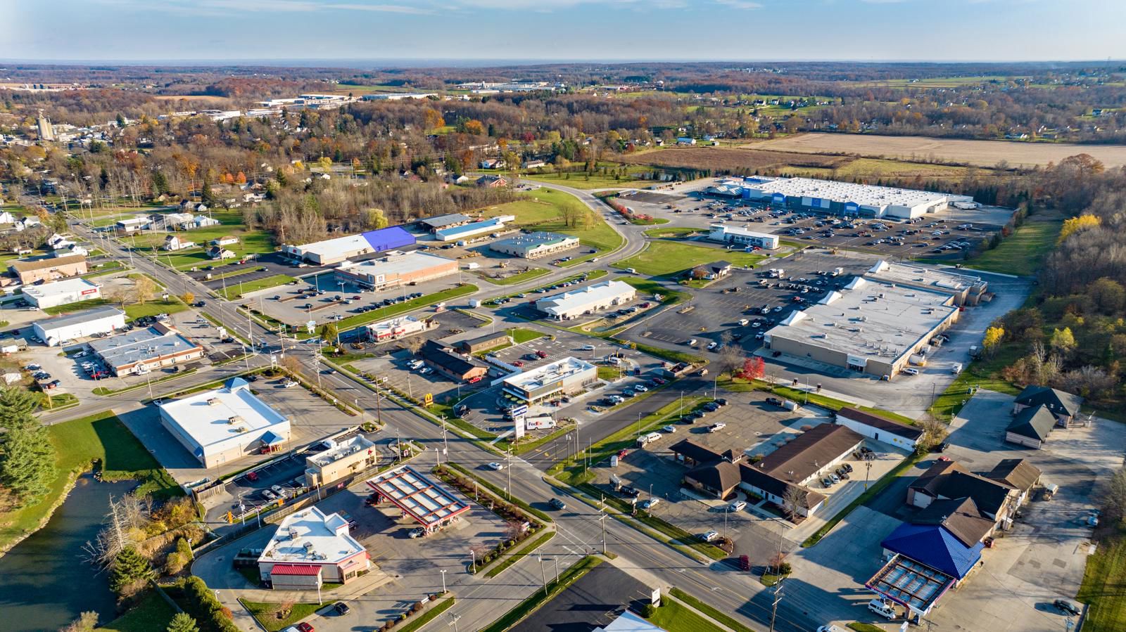 Aerial - Property Outline Blue