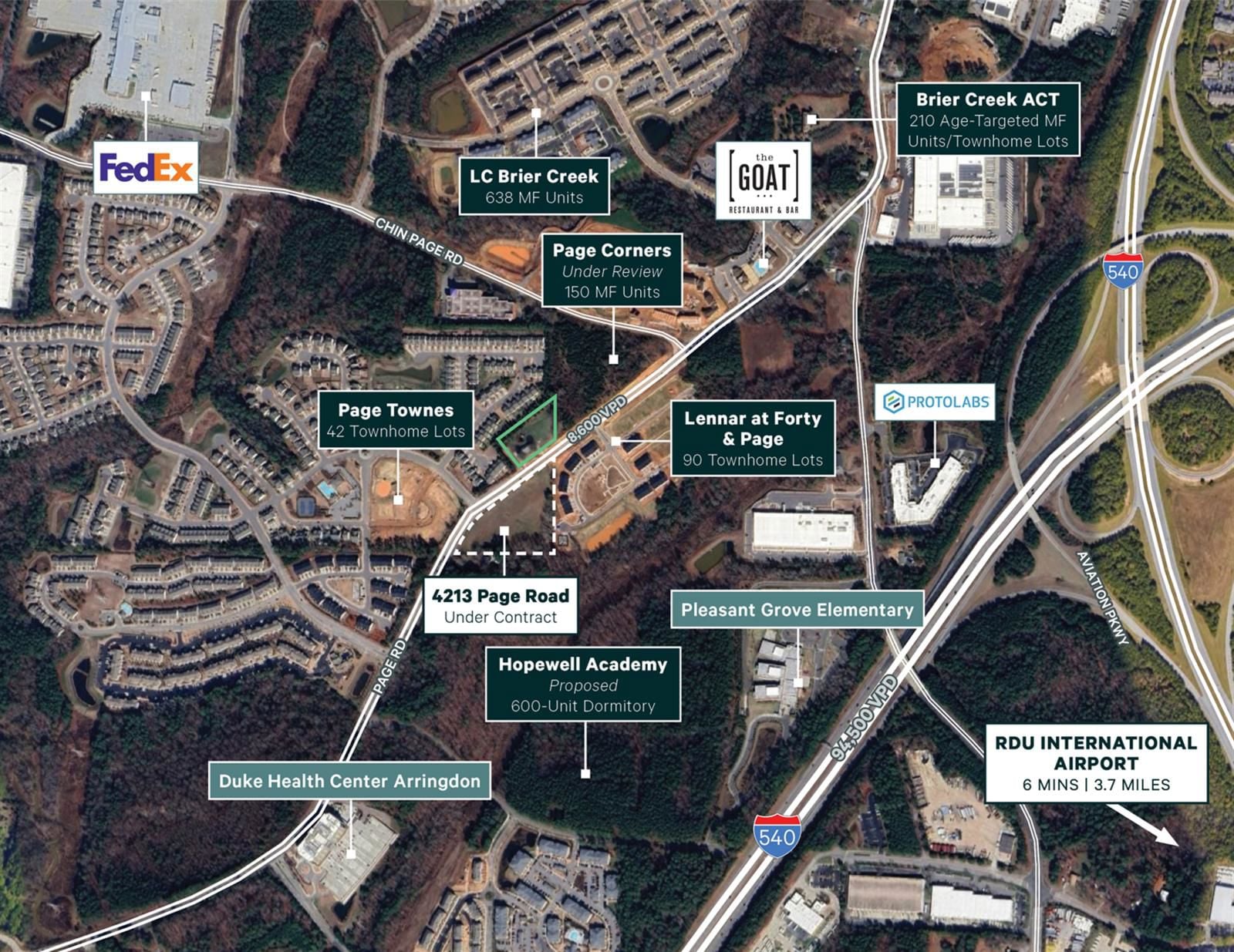 4204 Page Road Aerial