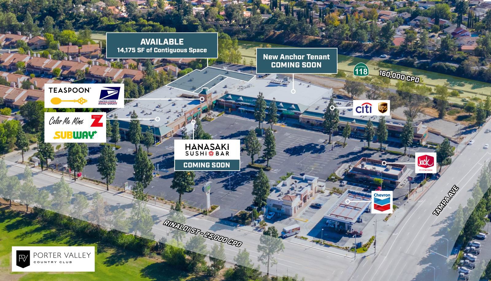 Porter Ranch Shopping New Aerial