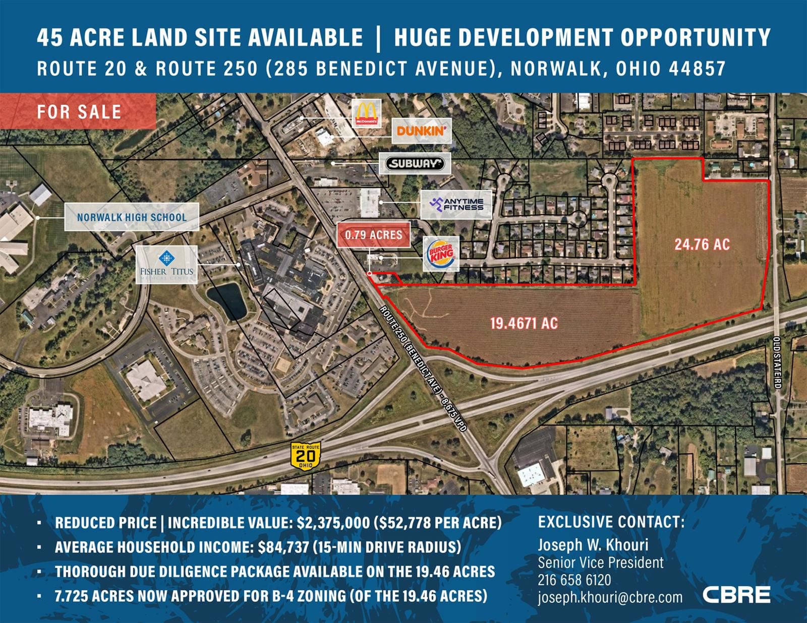 45 Acre Land Site Available | Huge Development Opportunity 285 Benedict Avenue - Image 1