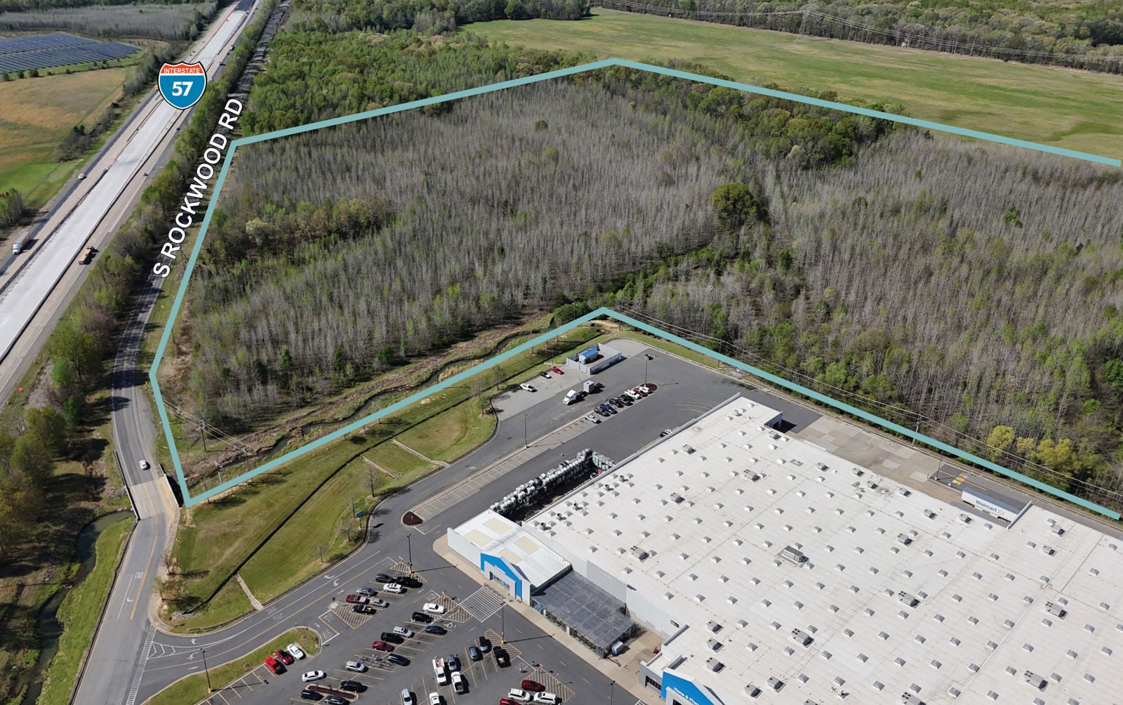 Aerial outline - S Rockwood Dr