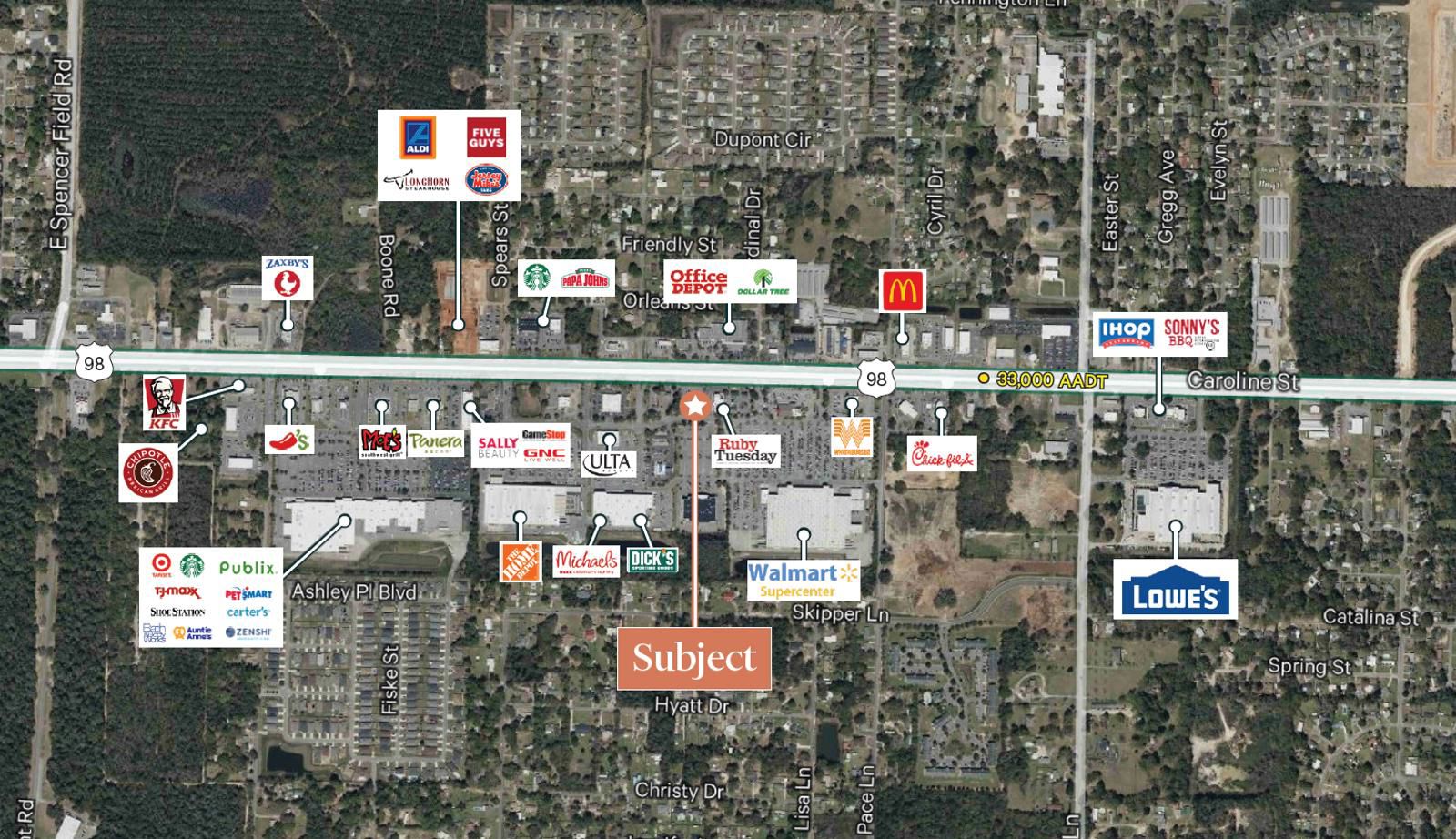 4909 US Hwy 90 - Retail Aerial