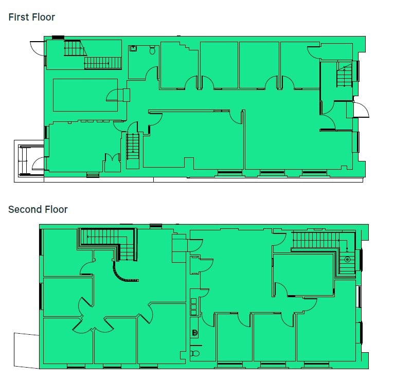 first and second floor - floor plans 