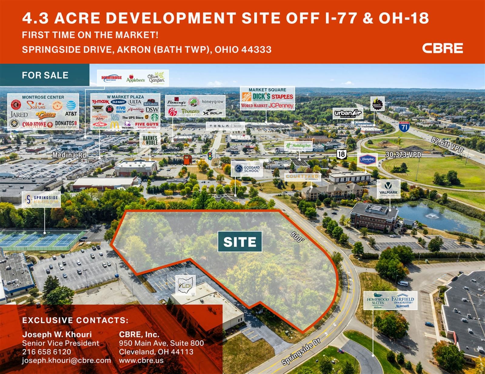 4.3 Acre Development Site off I-77 & OH-18 153 Springside Drive - Image 1