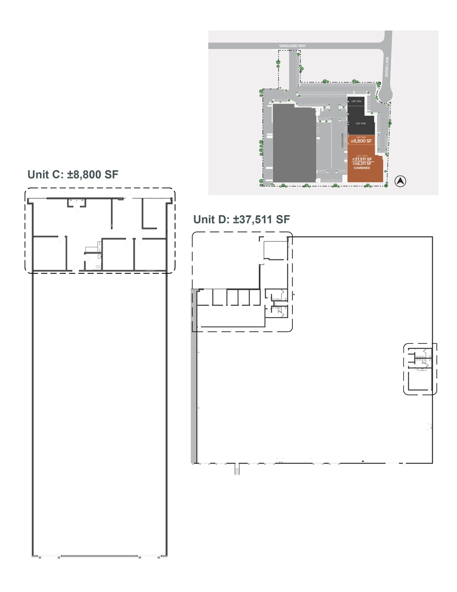 556 Vanguard Way_Unit C & D_Site & Floor Plan
