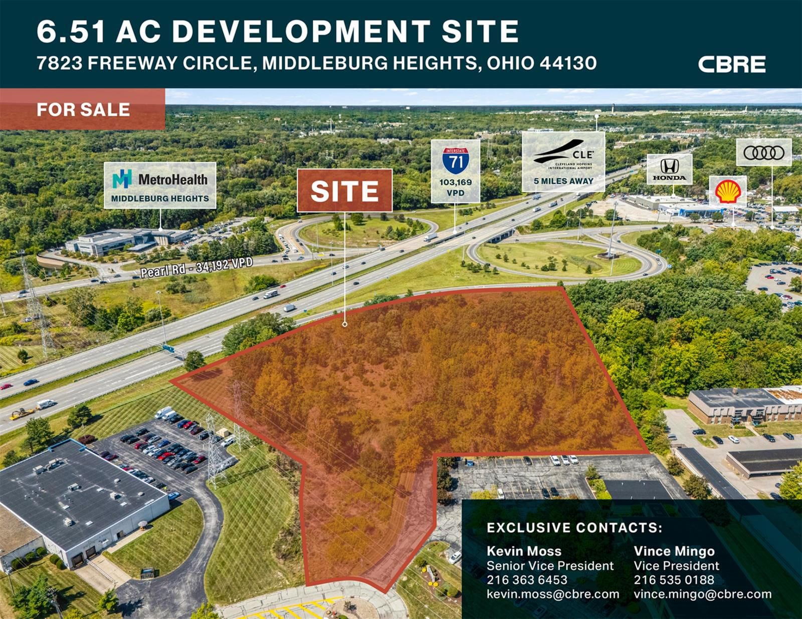 6.51 AC Development Site 7823 Freeway Circle - Image 1