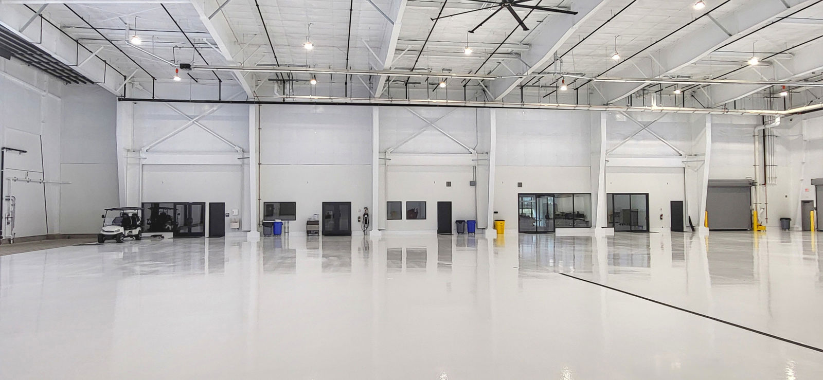 hangar interior looking towards offices