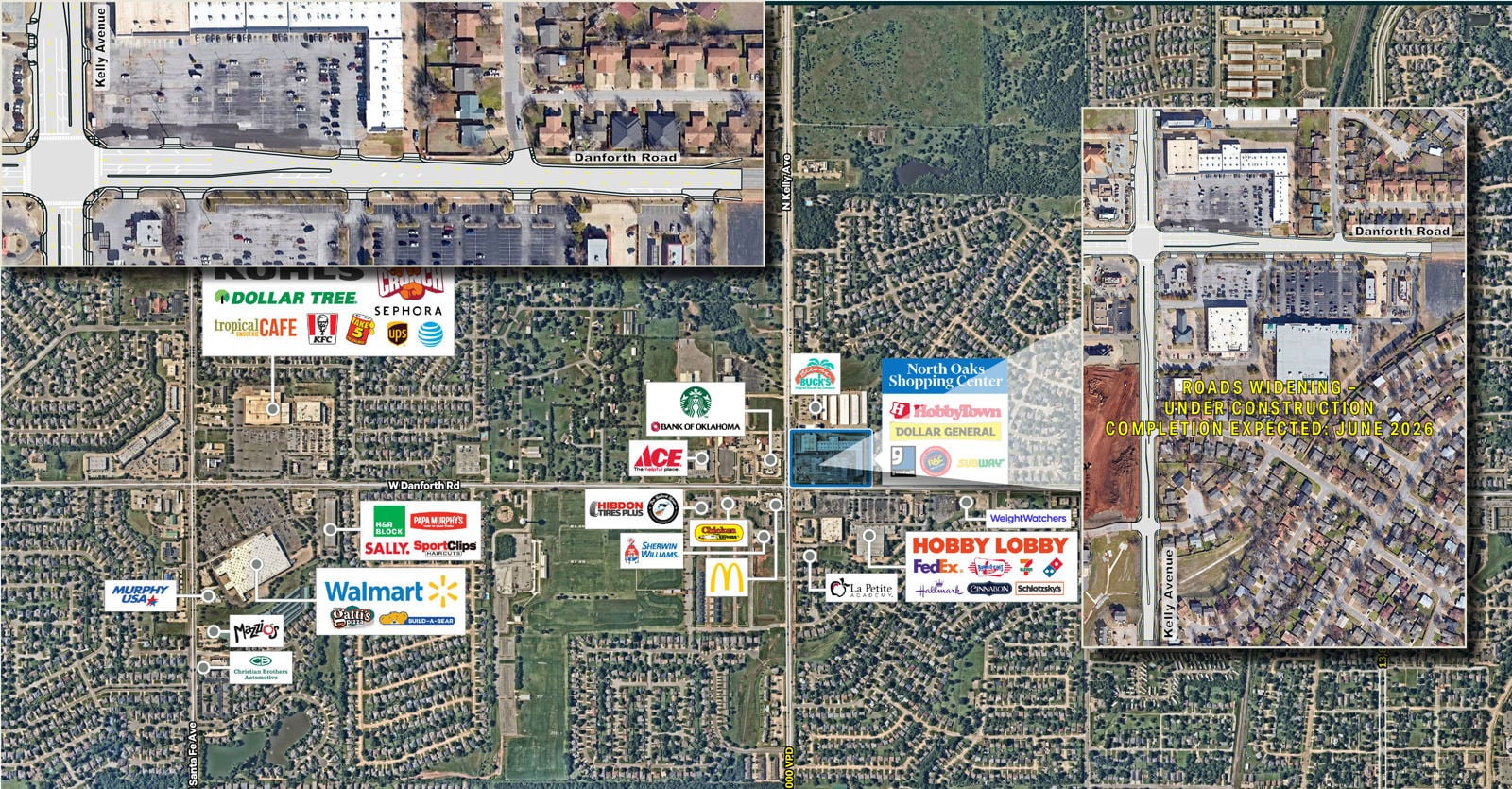 EDM North Oaks Shopping Center Brochure - aerial with construction plan - 03.31.26