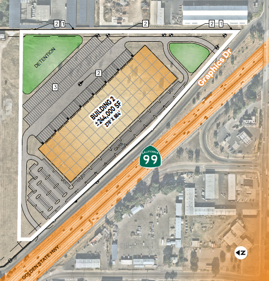1200 graphics drive - site plan