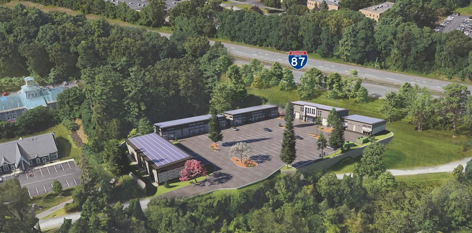 Old Plank Rendering with Interstate label