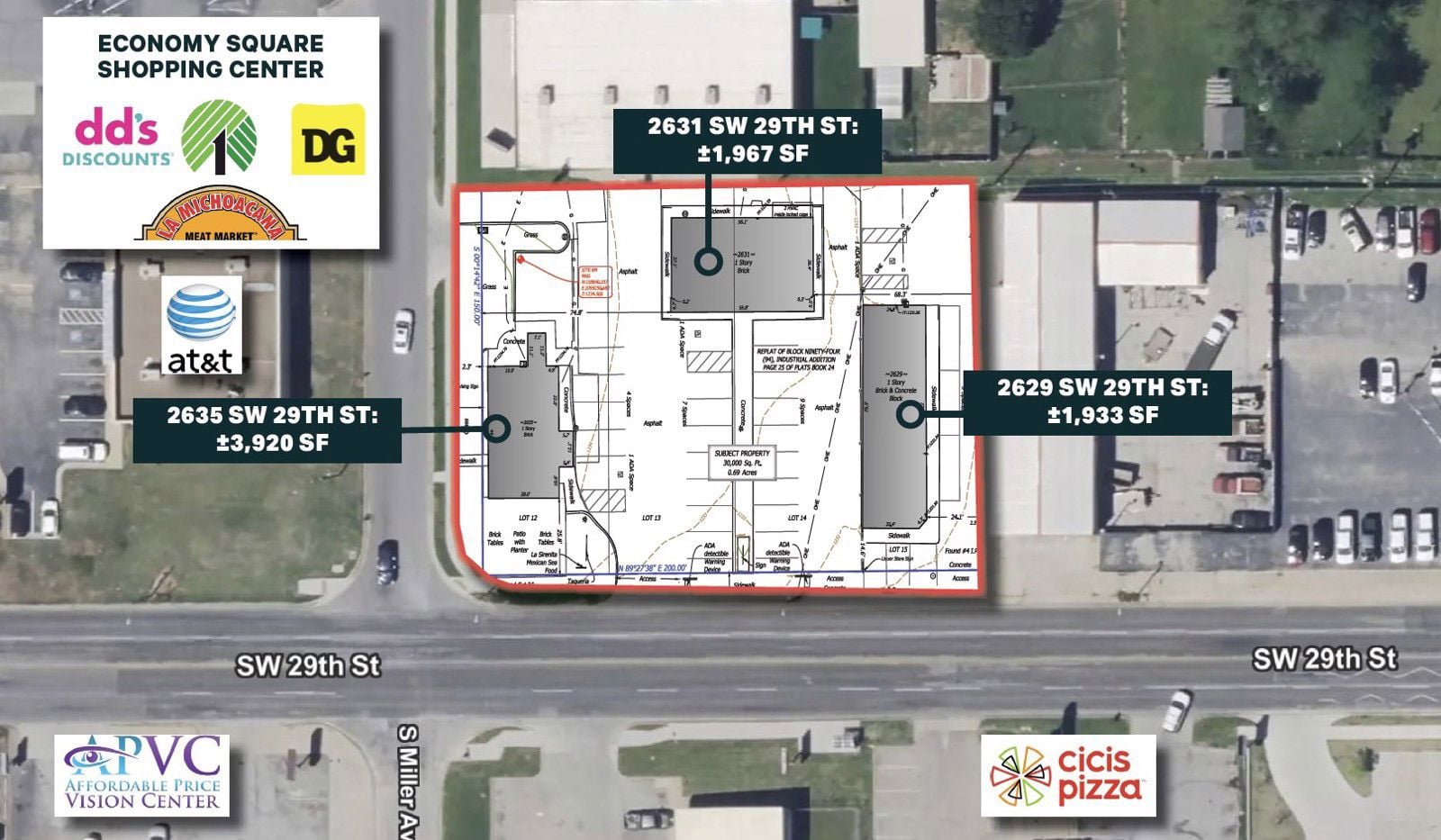 OKC 2635 SW 29th st - Site plan aerial
