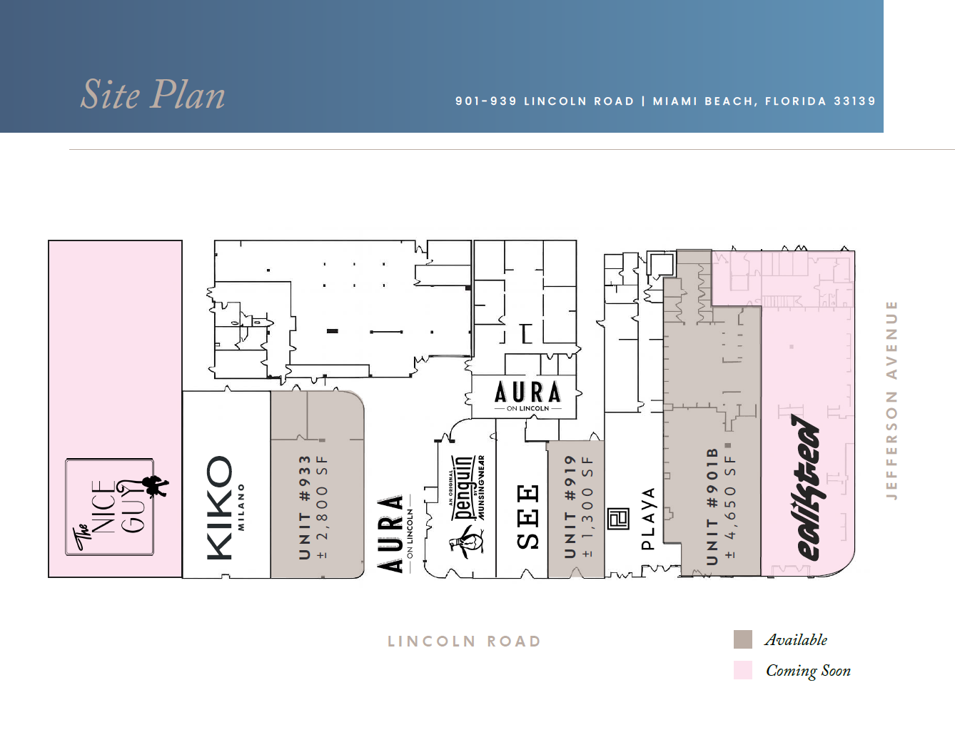 901-939 Lincoln Road Site Plan