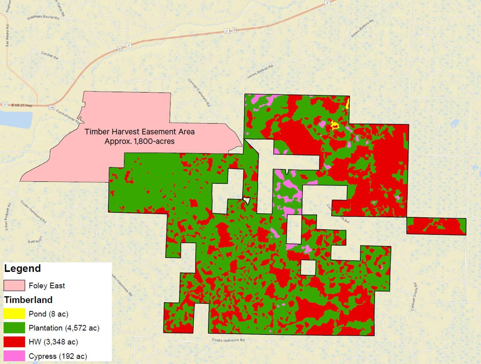 Timberland Investment, Perry, FL - Subject Site - 10,200 Acres - Timber Type