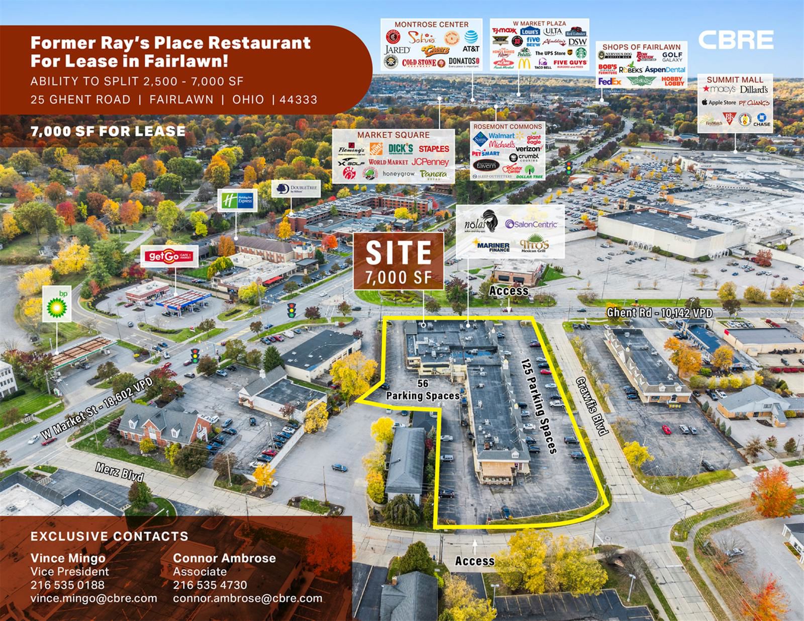 Former Ray's Place Restaurant For Lease in Fairlawn! 25 Ghent Road - Image 1