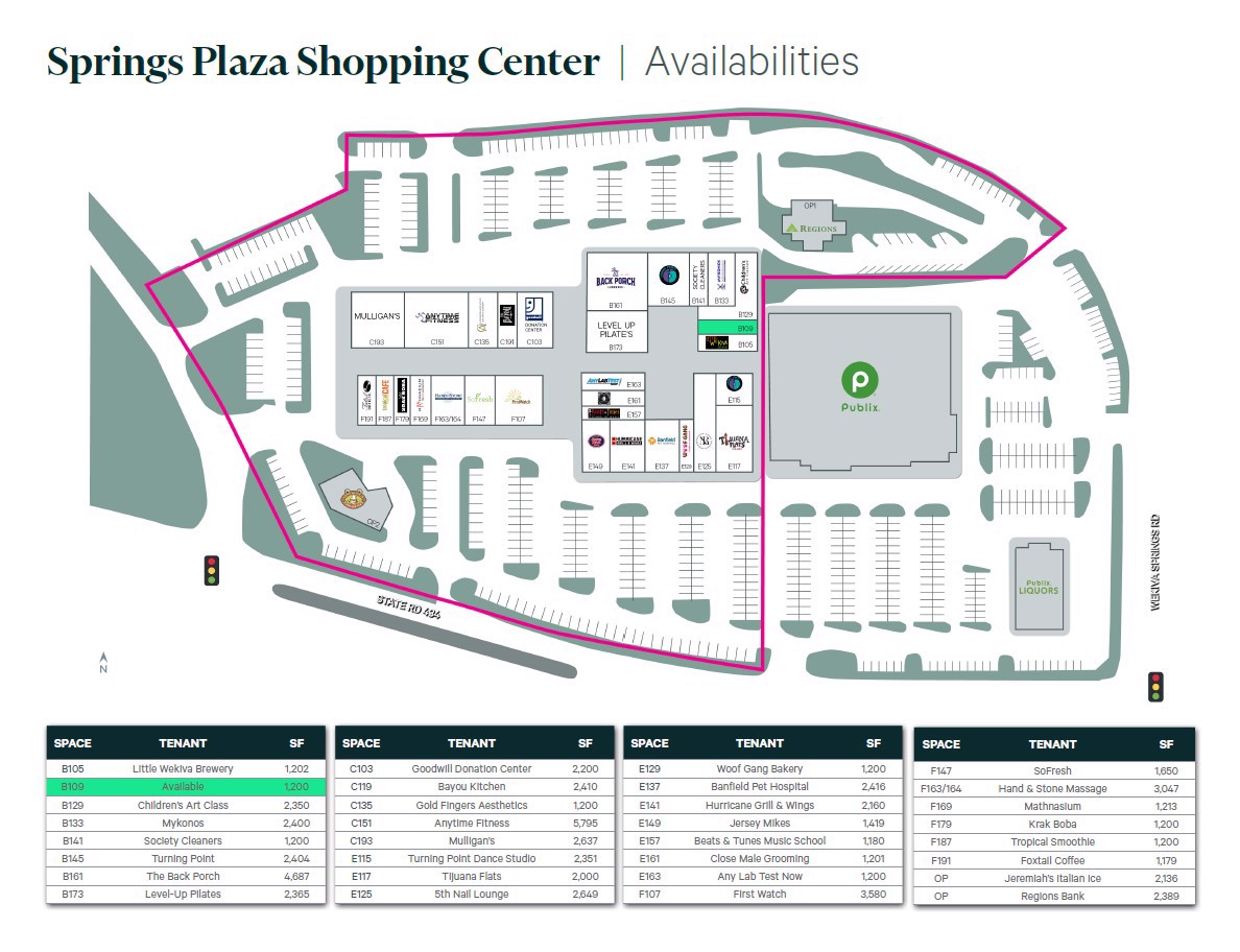Site Plan Page - Springs Plaza