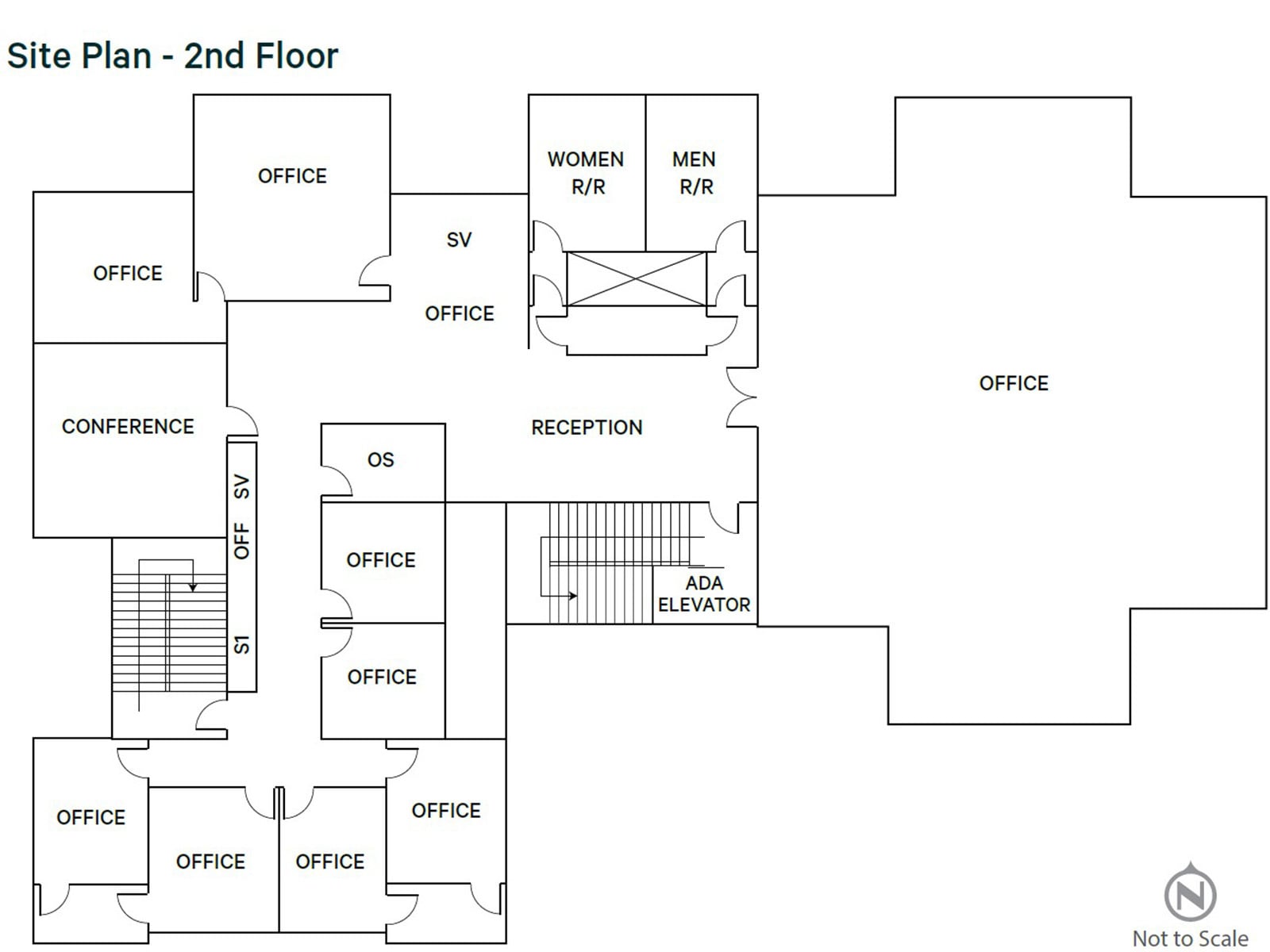 715 N Park Ave - 2nd Fl Plan