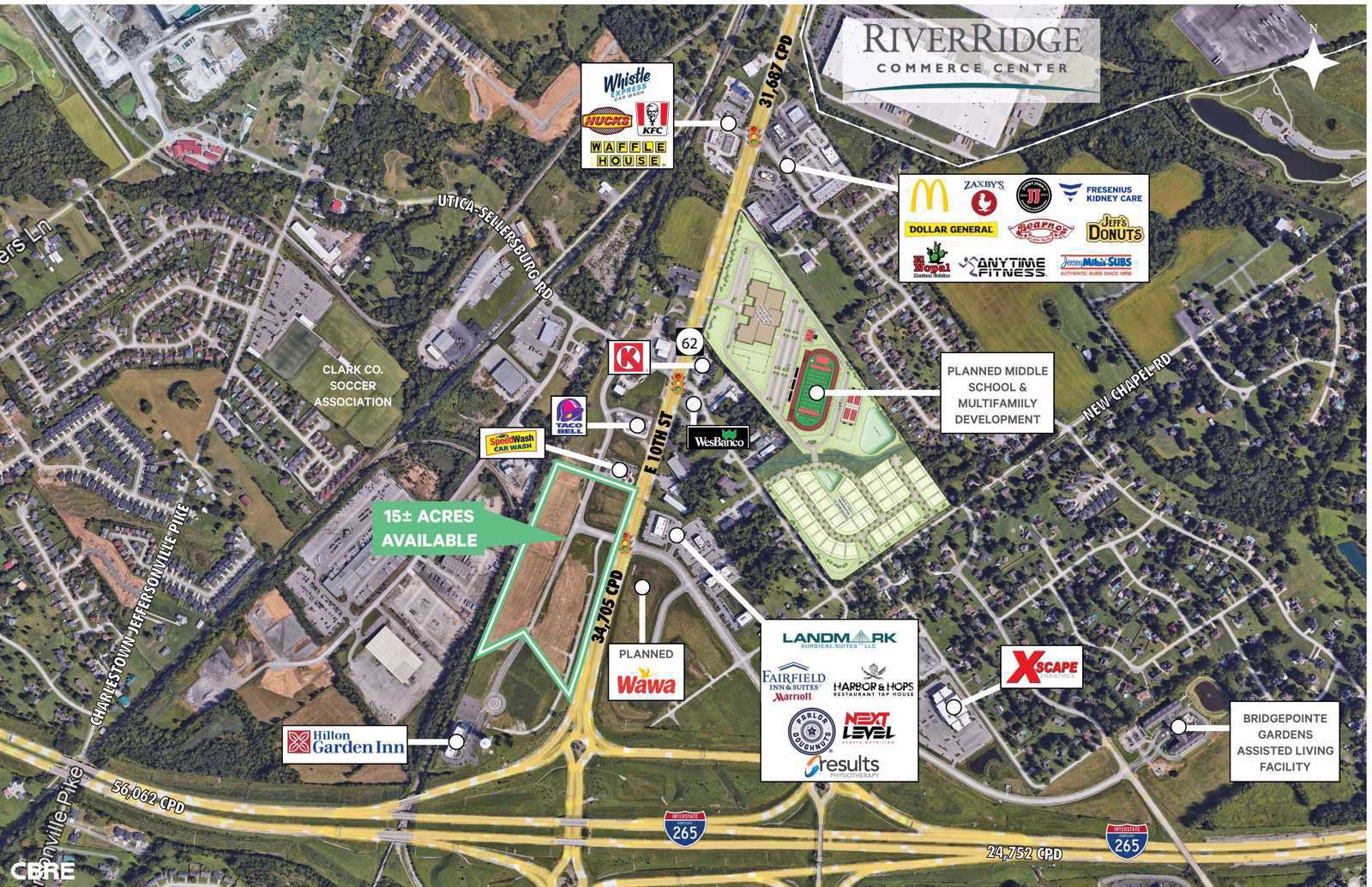 Aerial - Hwy 62 Jeffersonville IN