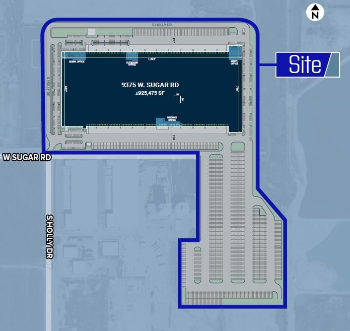 9375 w sugar road - site plan
