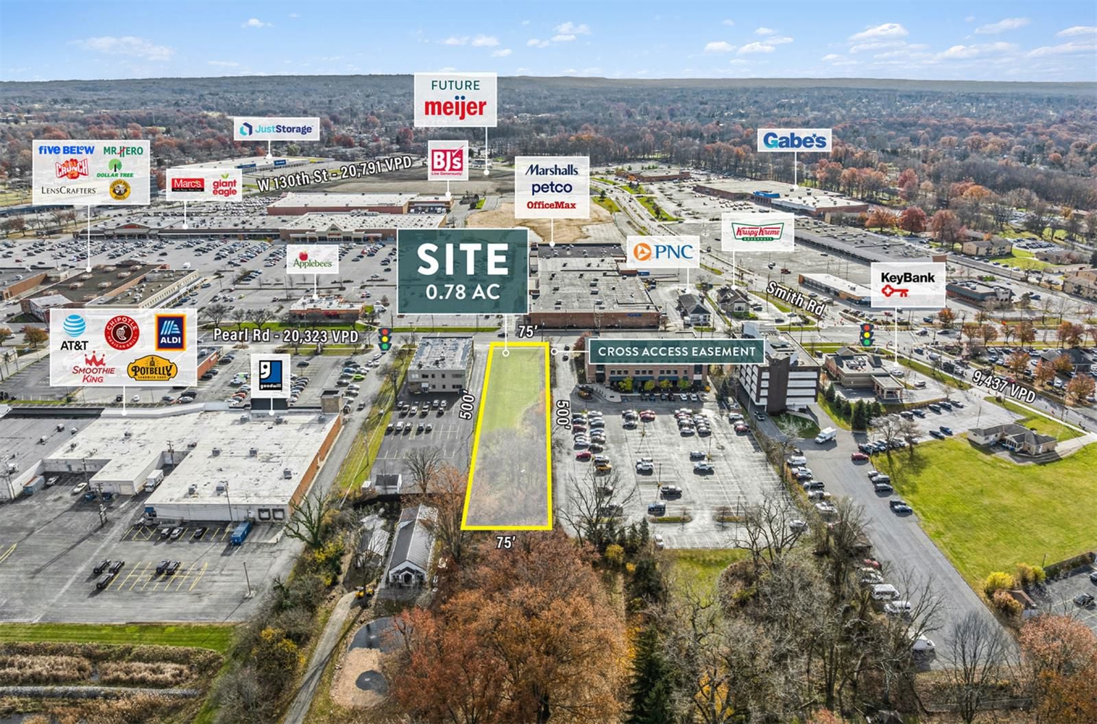 0.78 AC Land 6890 Pearl Road - Image 2