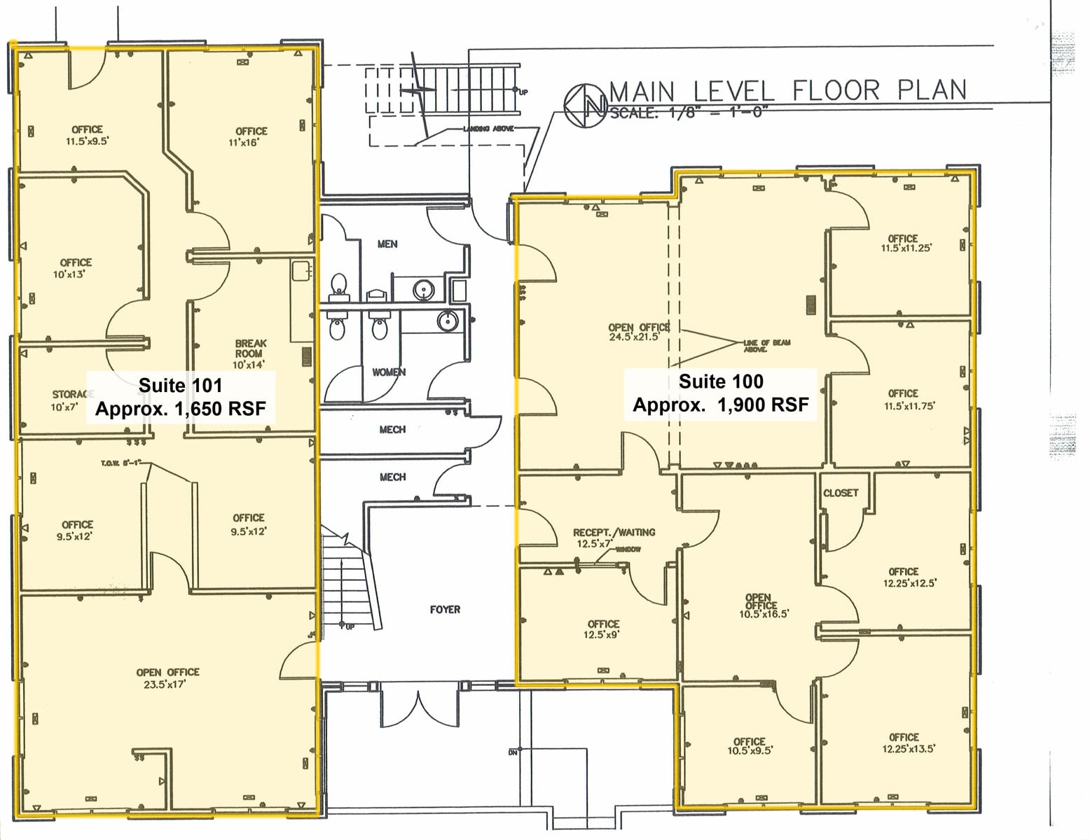1st floor plan suites