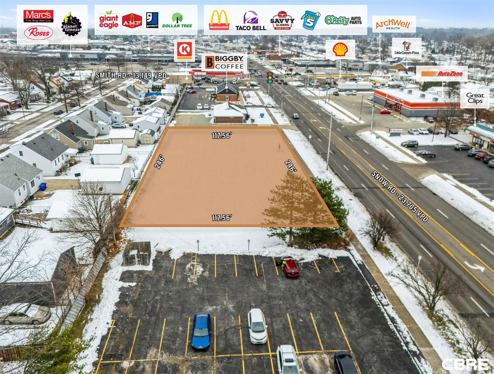 0.63 AC Snow Rd Development Site 15500 Snow Road - Image 3