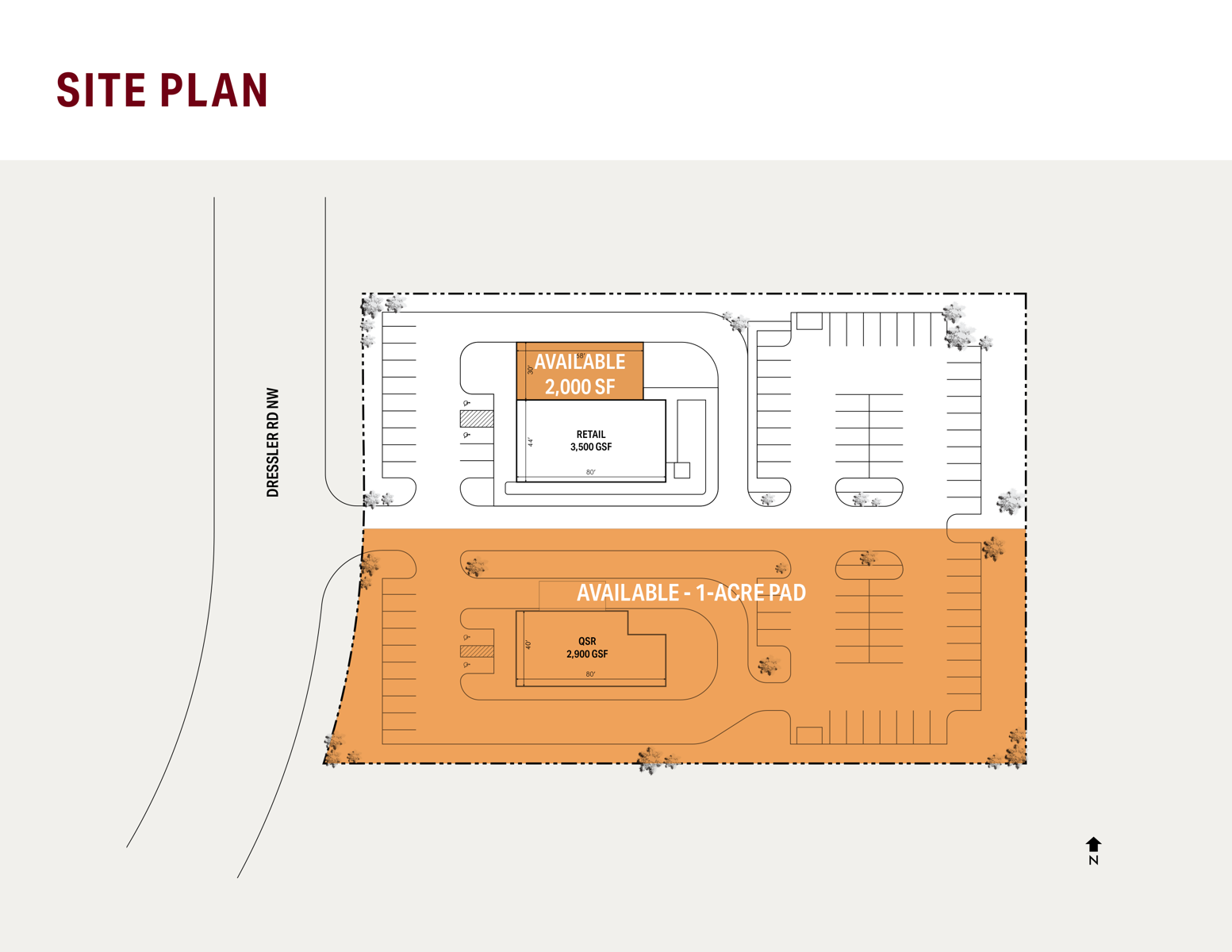 2,000 SF Endcap with Drive-Thru & 1 AC Outparcel 4990 Dressler Road Northwest - Image 1