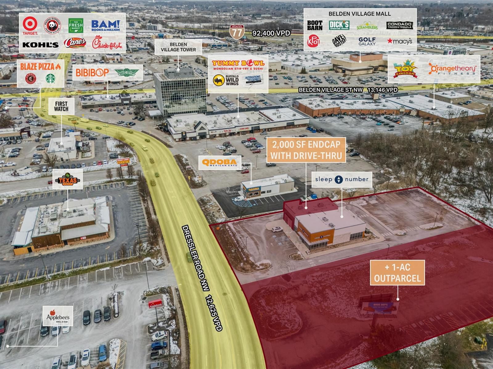 2,000 SF Endcap with Drive-Thru & 1 AC Outparcel 4990 Dressler Road Northwest - Image 3