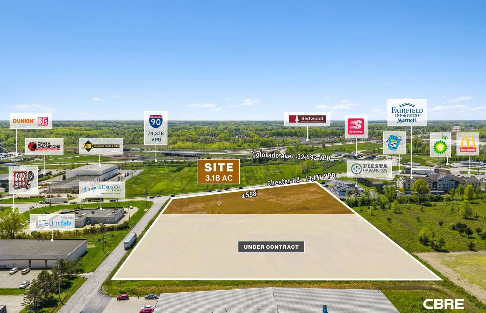 3.18 AC Avon Highway Exit Land Site 38550 Chester Road - Image 4