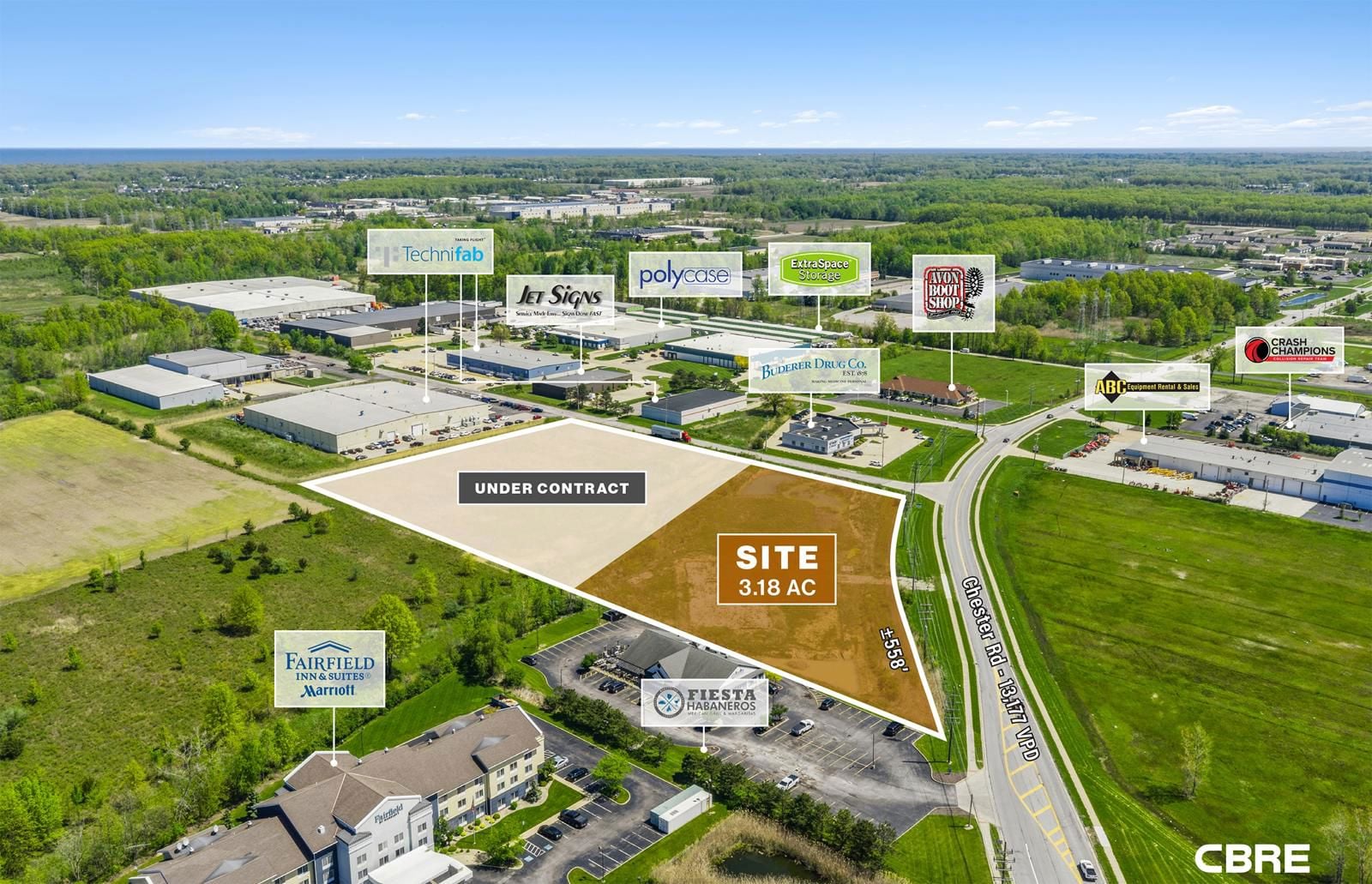 3.18 AC Avon Highway Exit Land Site 38550 Chester Road - Image 3