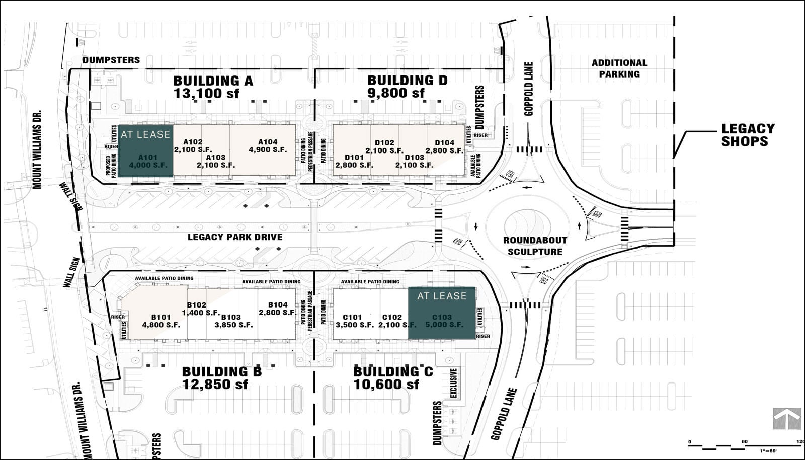 UTC Legacy Shops - Available Site Plan